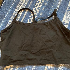 Offline by Aerie Black Long Line Bra Top